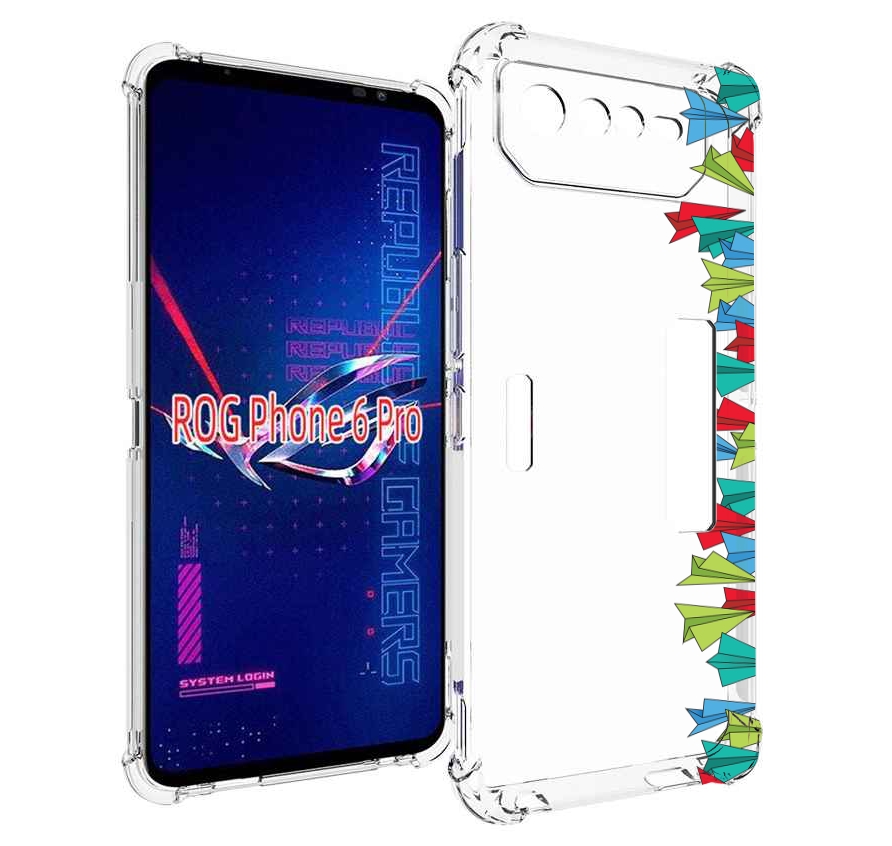 

Чехол MyPads самолетики из листочков для Asus ROG Phone 6 Pro, Прозрачный, Tocco