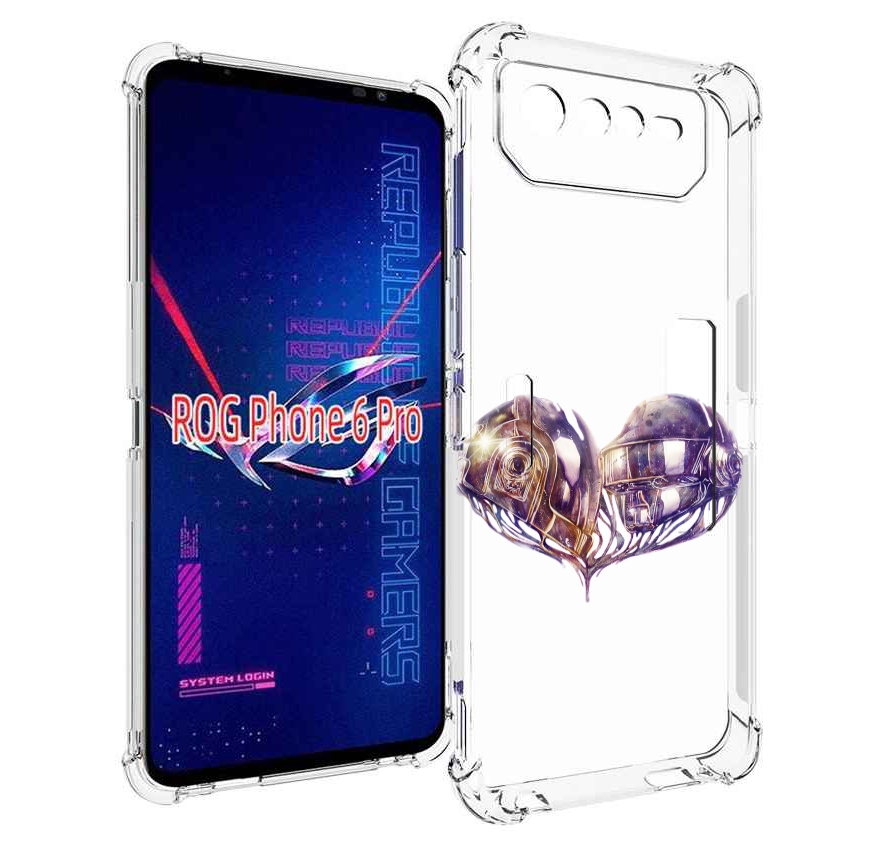 

Чехол MyPads сердце абстракция для Asus ROG Phone 6 Pro, Прозрачный, Tocco