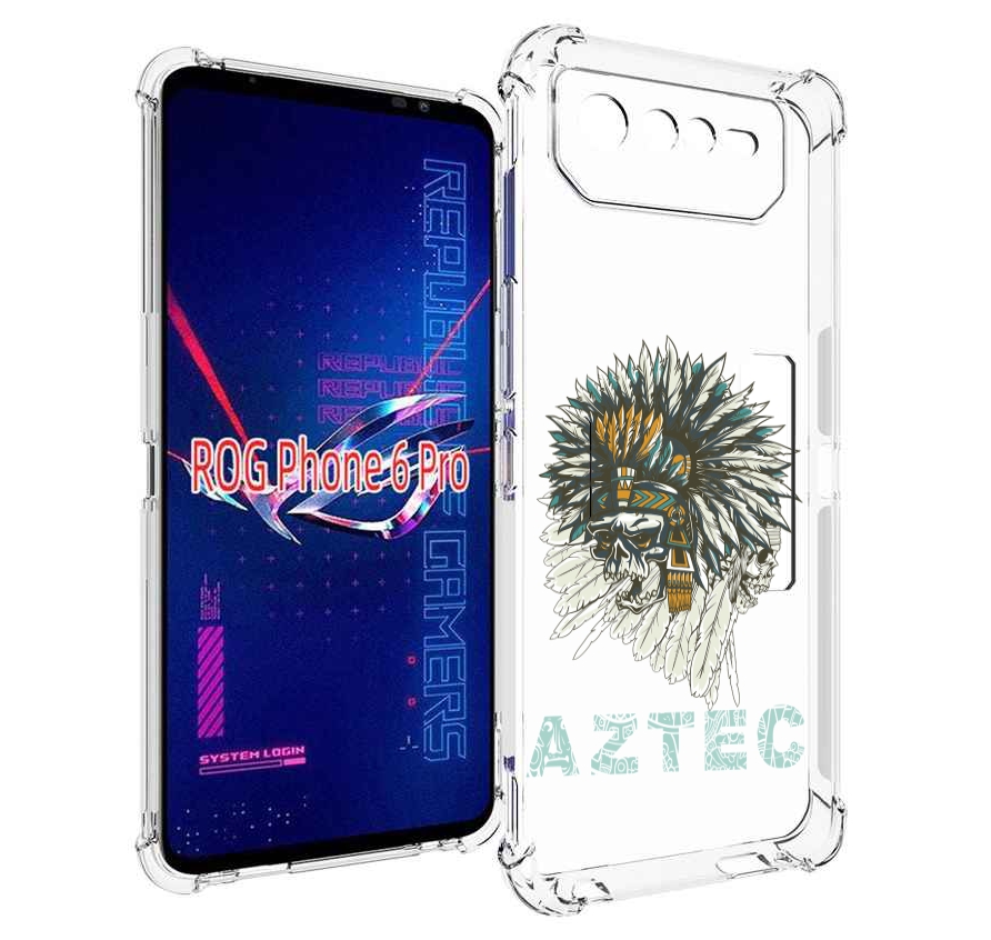 

Чехол MyPads скелет индеец для Asus ROG Phone 6 Pro, Прозрачный, Tocco