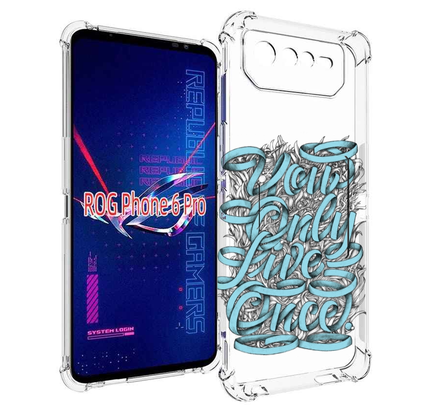 

Чехол MyPads слова из ленты абстракция для Asus ROG Phone 6 Pro, Прозрачный, Tocco