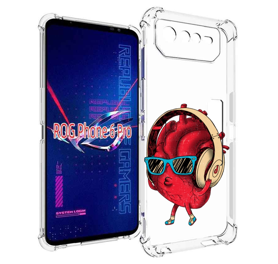 

Чехол MyPads слушай сердце для Asus ROG Phone 6 Pro, Прозрачный, Tocco