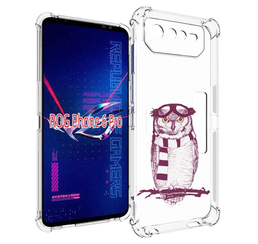 

Чехол MyPads сова-летчик для Asus ROG Phone 6 Pro, Прозрачный, Tocco