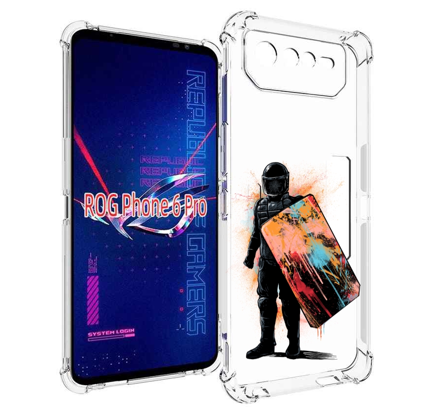 

Чехол MyPads солдат с красочным щитом для Asus ROG Phone 6 Pro, Прозрачный, Tocco