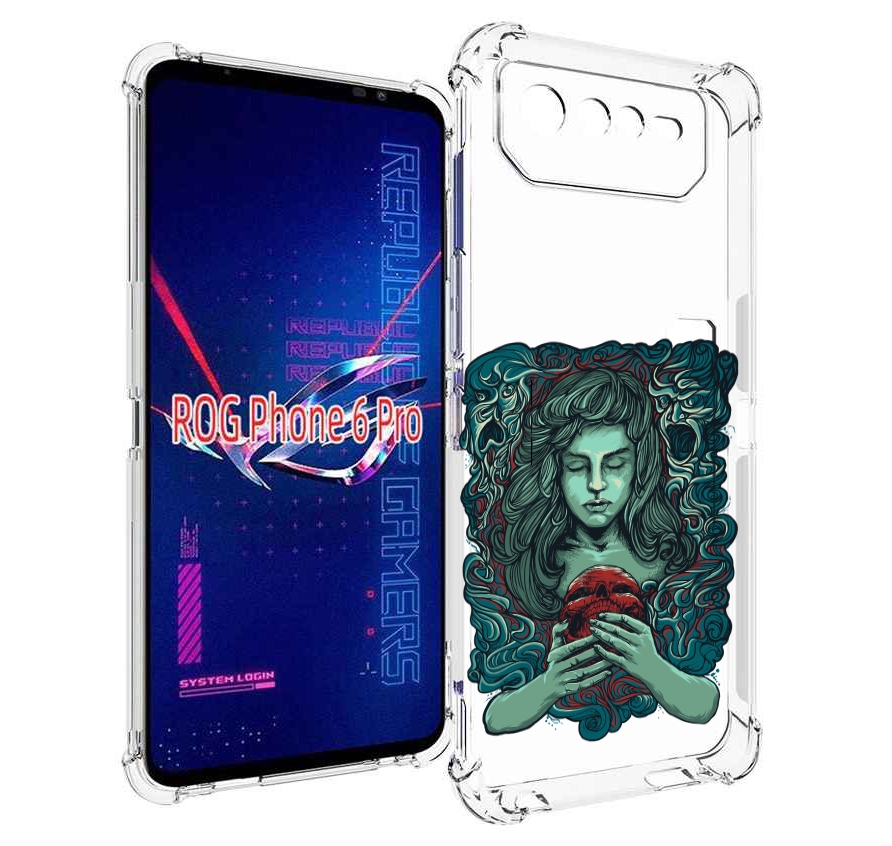 

Чехол MyPads спящая девушка для Asus ROG Phone 6 Pro, Прозрачный, Tocco