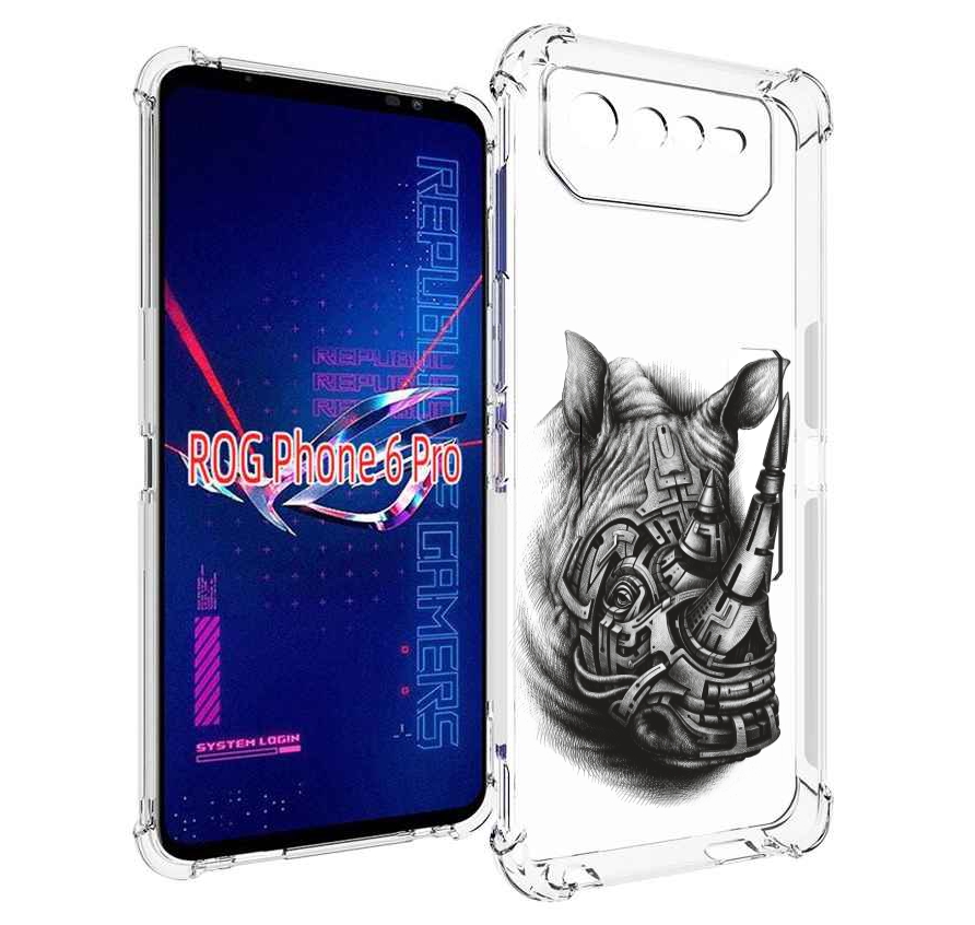 

Чехол MyPads стальной носорог для Asus ROG Phone 6 Pro, Прозрачный, Tocco
