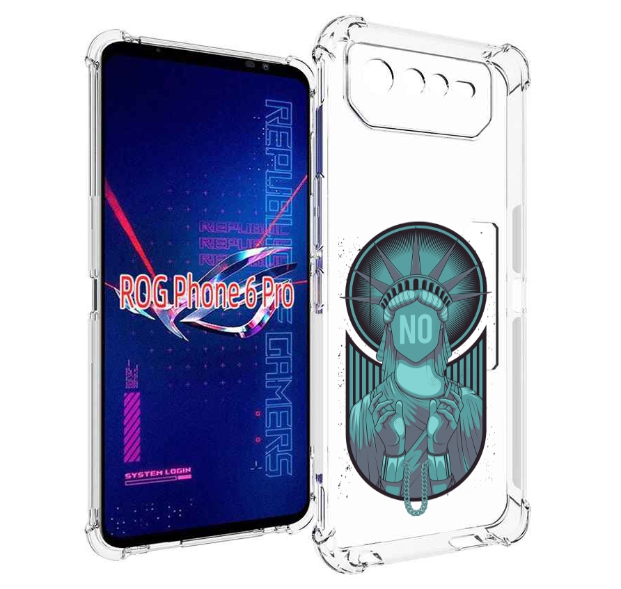 

Чехол MyPads статуя свободы зеленый для Asus ROG Phone 6 Pro, Прозрачный, Tocco