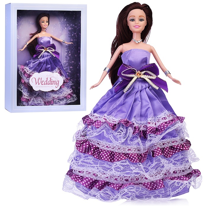 фото Кукла oubaoloon 30 см, фиолетовое платье, в коробке