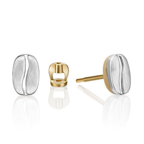

Серьги-пусеты из комбинированного золота PLATINA jewelry 02-4916-00-000-1121, 02-4916-00-000-1121