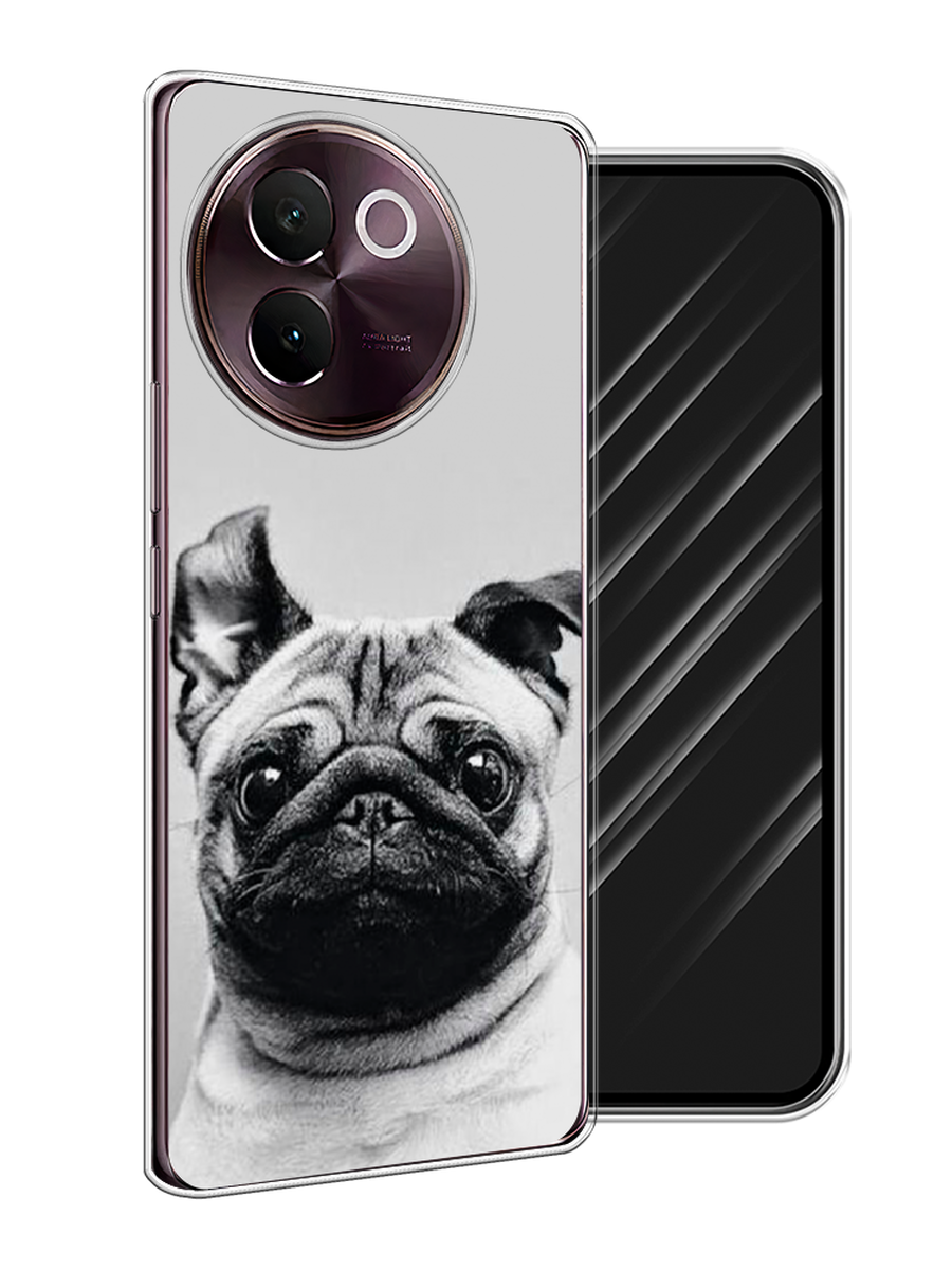 

Чехол Awog на Vivo V30e "Ушастый мопс", Серый, 2610550-1