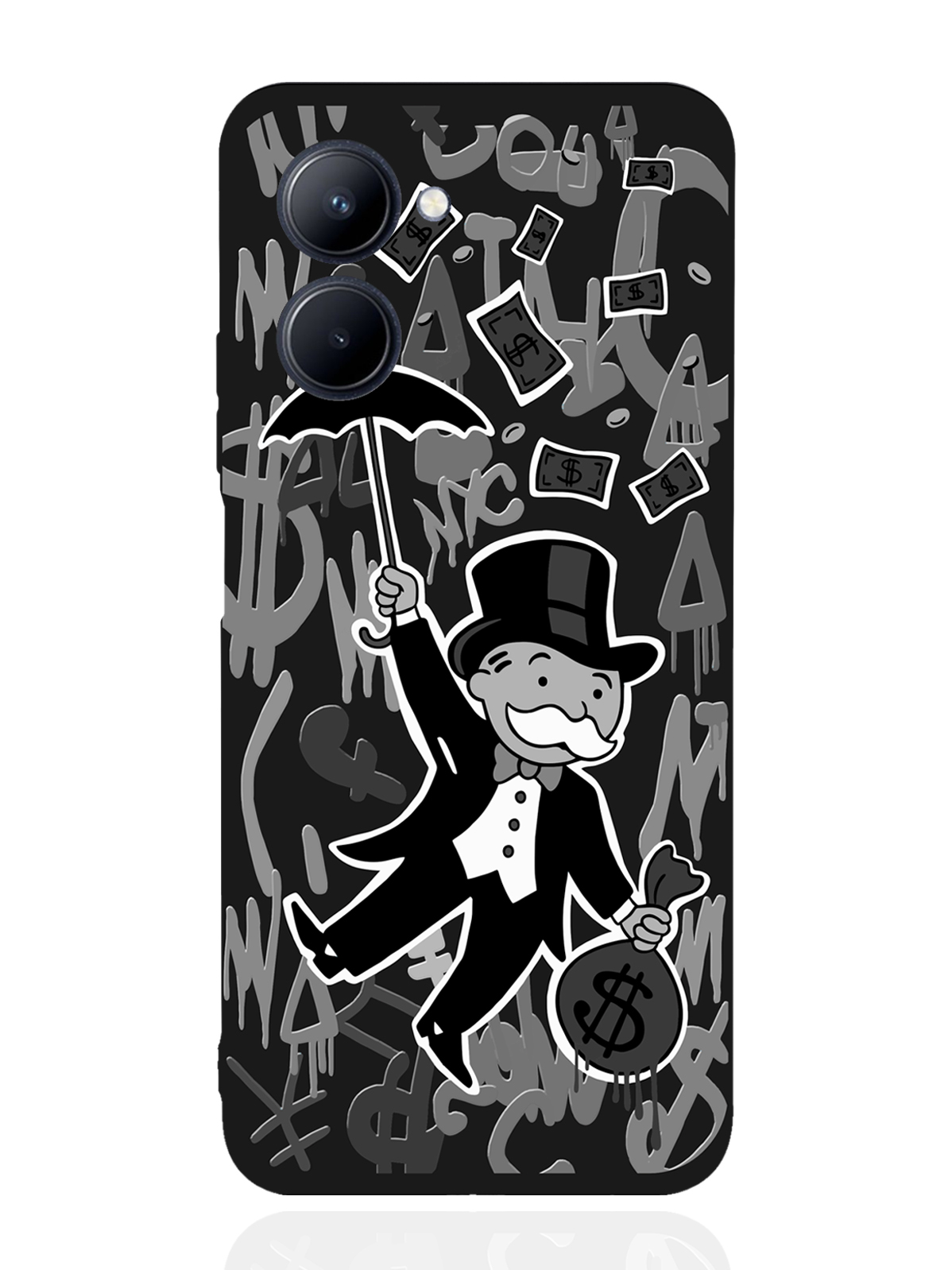 

Чехол MustHaveCase для realme C33 Monopoly Black Edition черный, Серый;черный