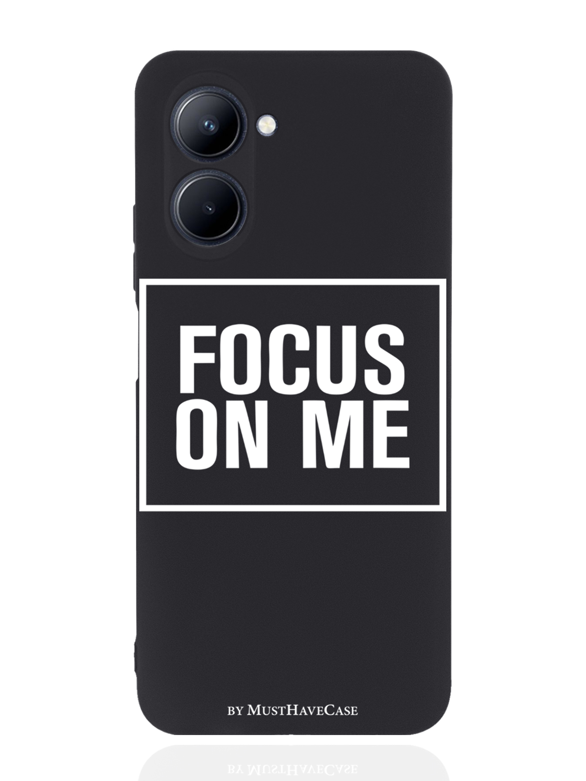 

Чехол MustHaveCase для realme C33 Focus on me черный, Черный;белый