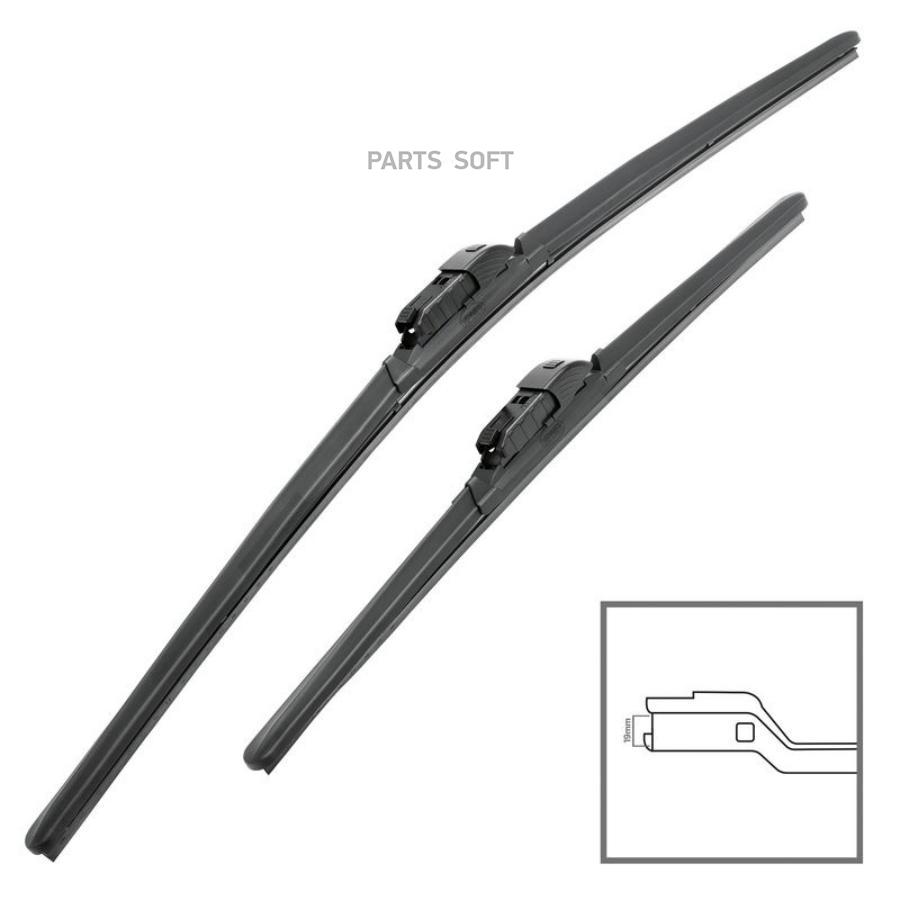 

Щётки с/о 600/350мм blade-set hybrid HEYNER 020380