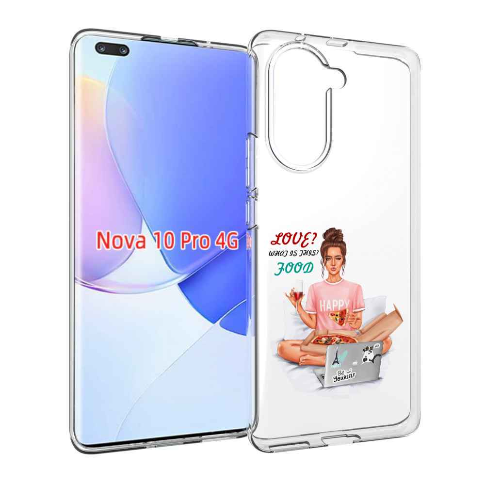 Чехол MyPads девушка-с-ноутбуком женский для Huawei Nova 10 Pro противоударный