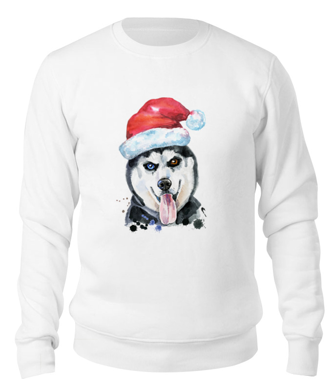 

Свитшот унисекс Printio Хаски белый L, Хаски