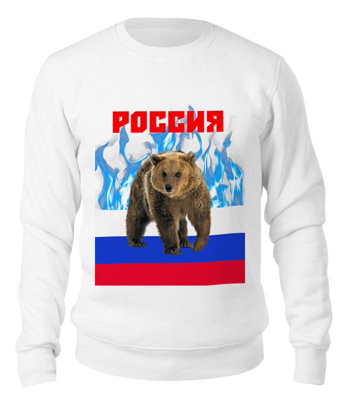 

Свитшот унисекс Printio Россия белый L, Россия