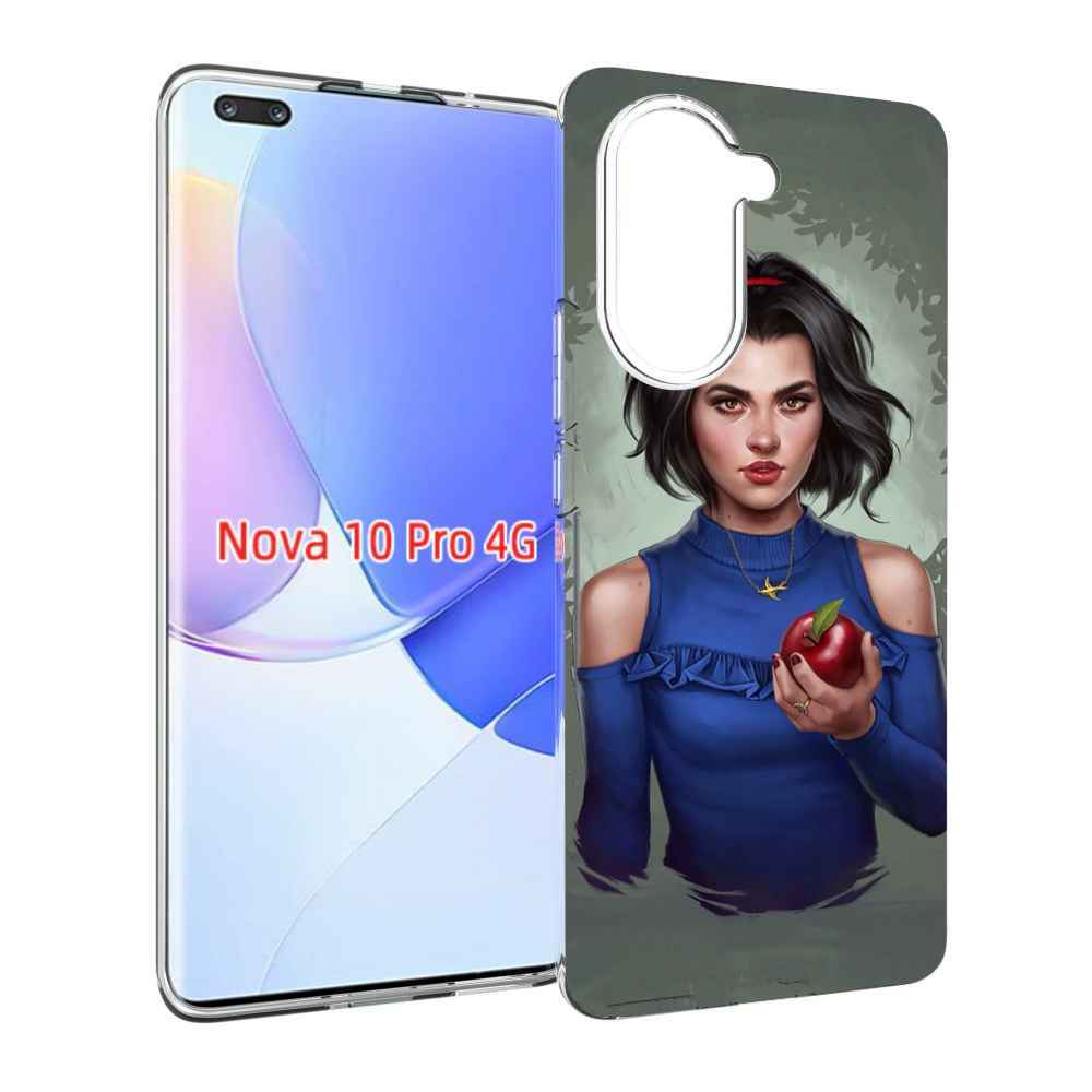 Чехол MyPads девушка-с-яблоком женский для Huawei Nova 10 Pro противоударный
