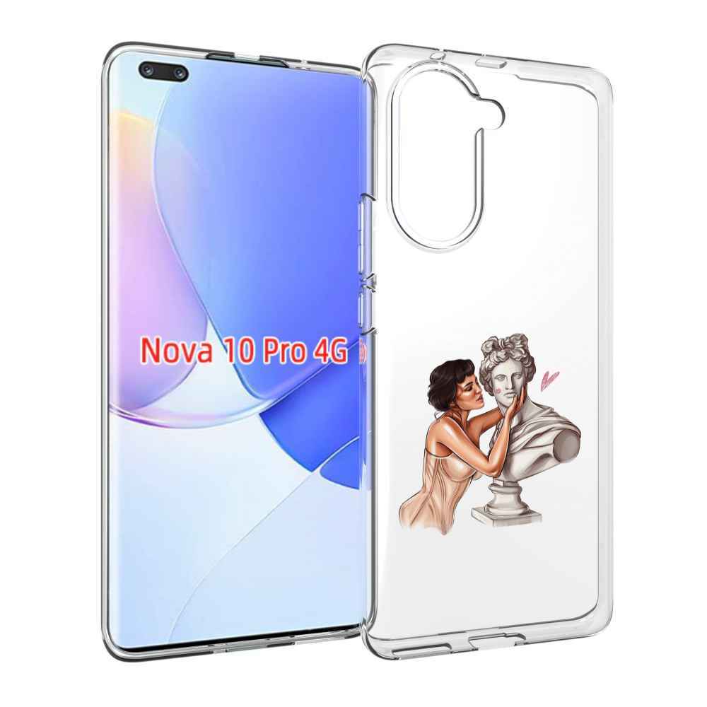 Чехол MyPads девушка-со-статуей женский для Huawei Nova 10 Pro противоударный