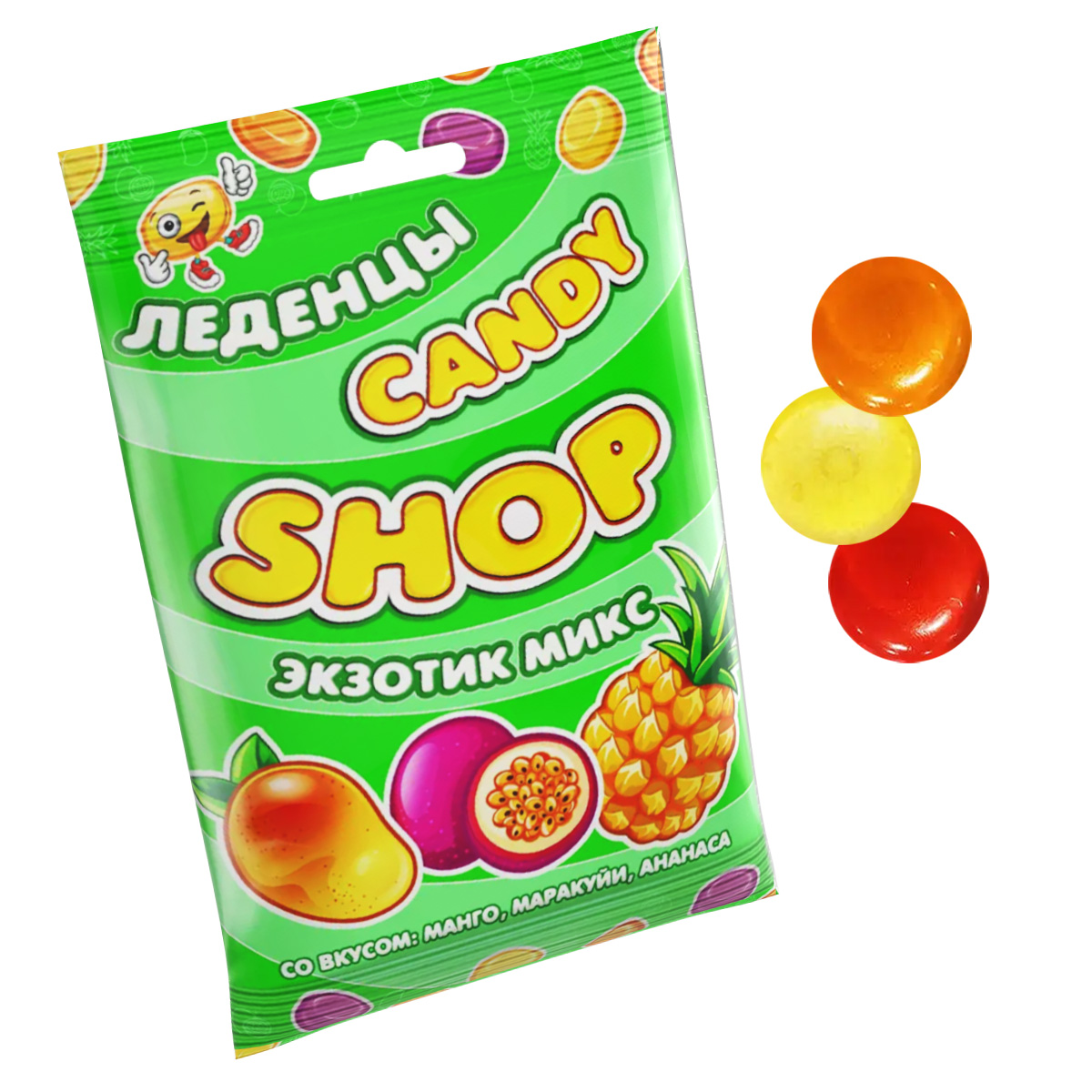 Карамель леденцовая Candy Shop Экзотик Микс, 80 г