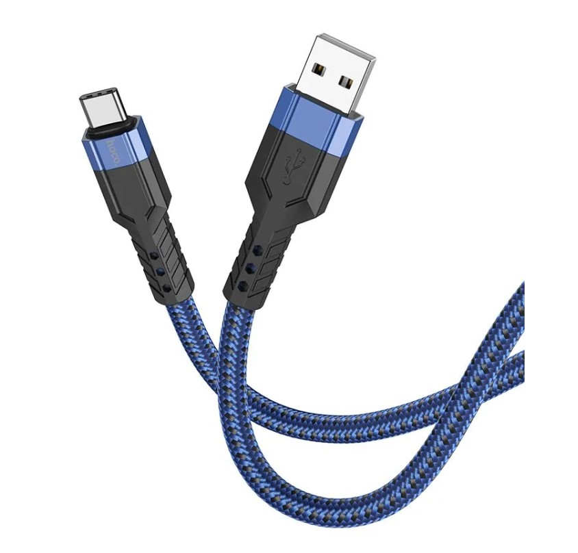 

Кабель HOCO U110 USB Type-C 1.2m 3A синий (IS004000)