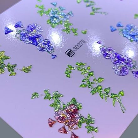 

Набор, Anna Tkacheva, 3D-слайдер Crystal HT №278 «Цветы. Листья», 2 шт., Разноцветный