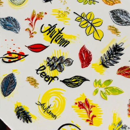 

Набор, Anna Tkacheva, 3D-слайдер Crystal HT №335 «Осень. Листья», 2 шт., Разноцветный