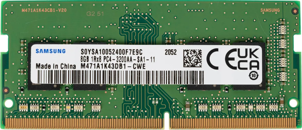 

Оперативная память Samsung (M471A1K43DB1-CWED0), DDR4 1x8Gb, 3200MHz