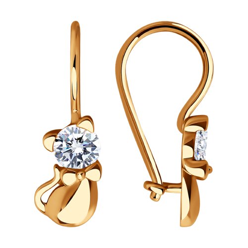 

Серьги из золота TEO MAORI 829990, фианит, 829990