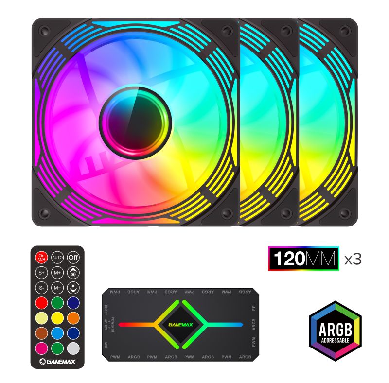 

Комплект вентиляторов GameMAX KF300 BK, KF300 BK