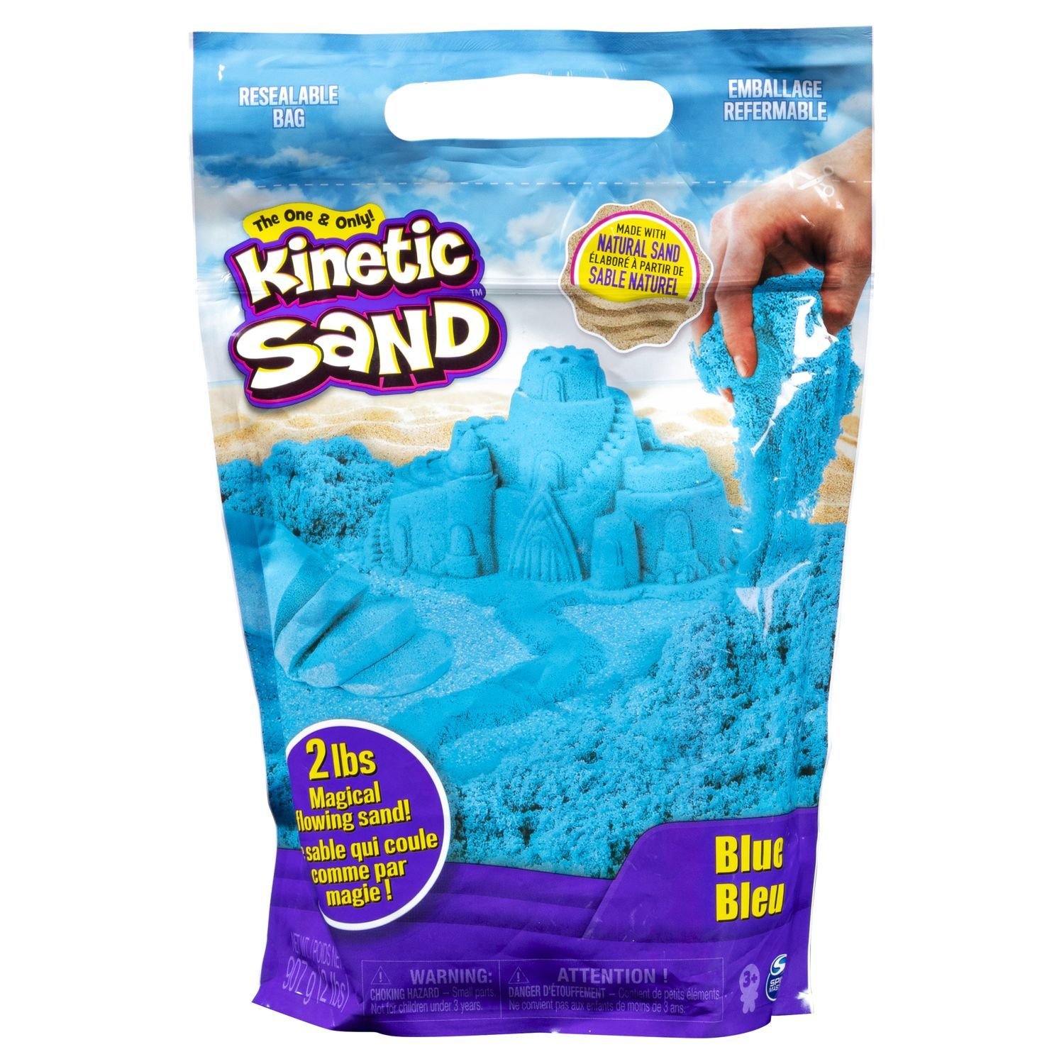 фото Кинетический песок kinetic sand большой, голубой