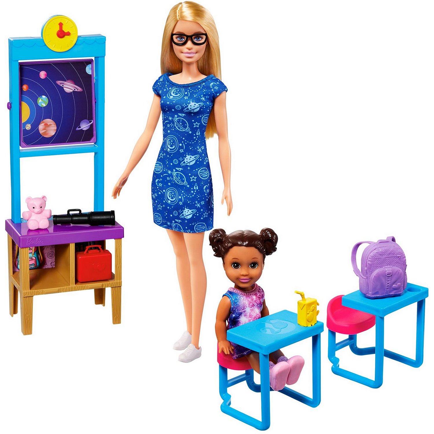 

Куклы Barbie Учитель космонавтики с ребенком