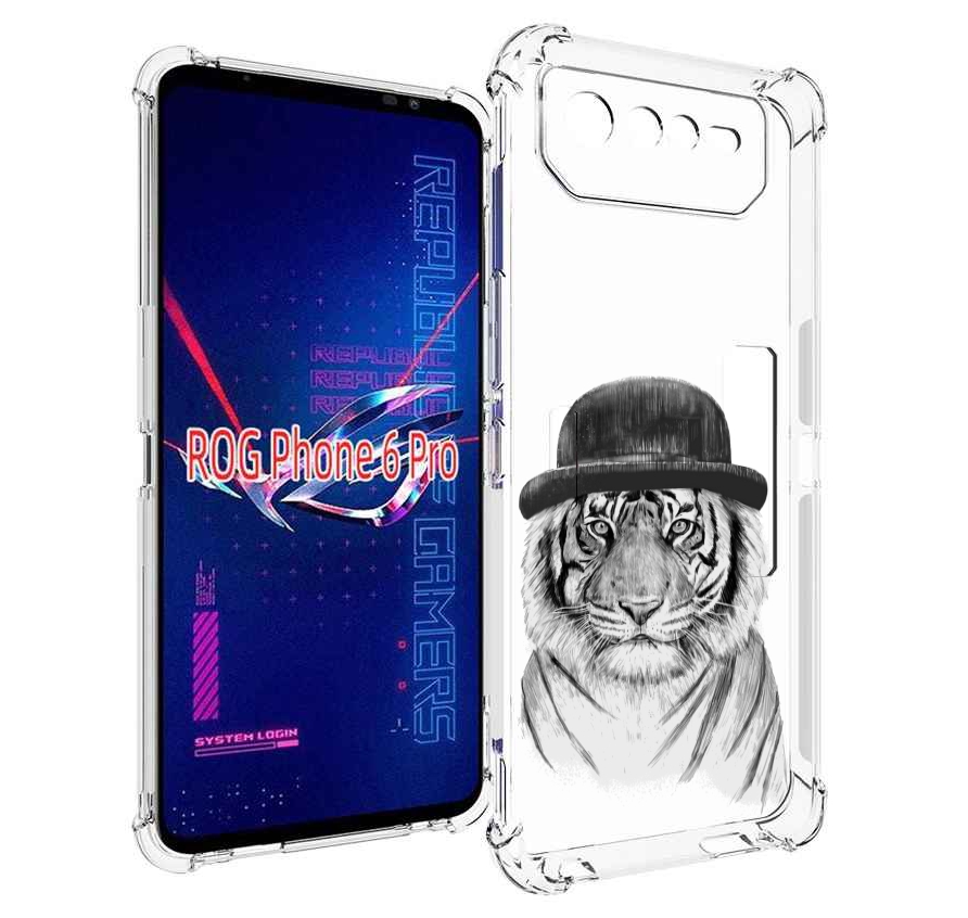 

Чехол MyPads тигр британец для Asus ROG Phone 6 Pro, Прозрачный, Tocco