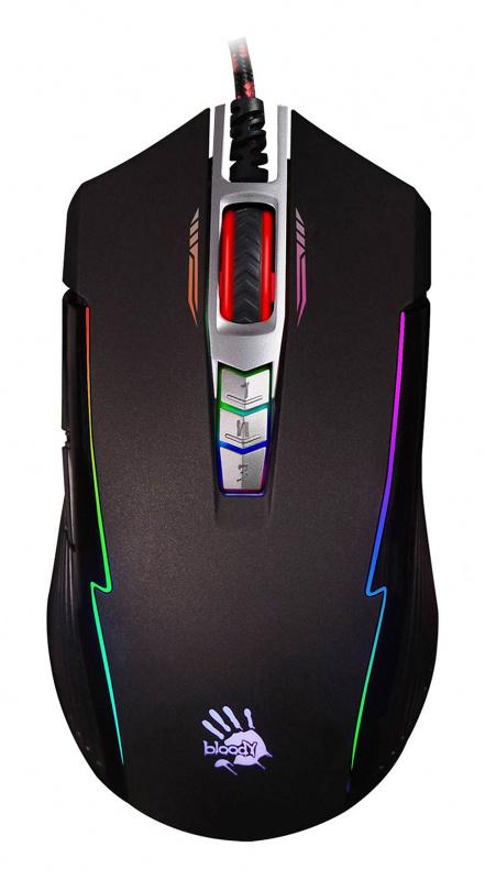 

Мышь A4Tech Bloody P93 Light Strike черный оптическая (5000dpi) USB2.0 (8but)