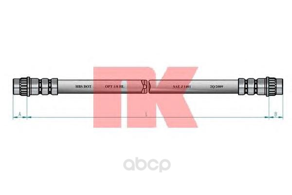фото Шланг тормозной задний nk 853924