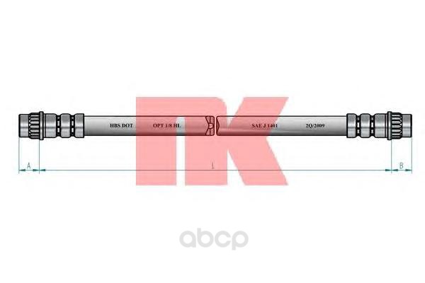 

Шланг тормозной задний Nk 853924, Шланг тормозной задний Nk 853924 Nk 853924