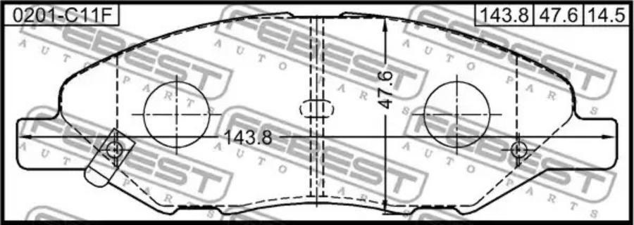 Тормозные колодки FEBEST передние 0201C11F