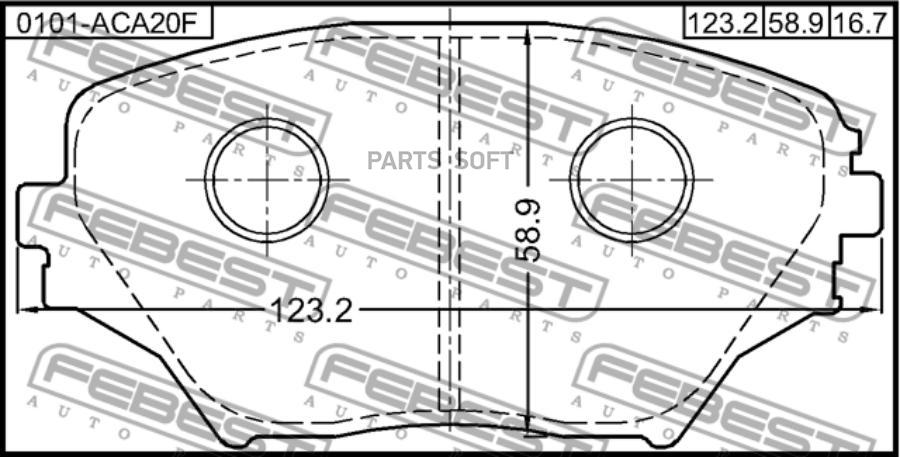 

Тормозные колодки FEBEST передние 0101ACA20F