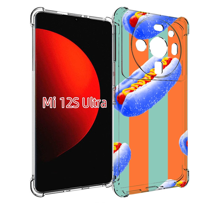 

Чехол MyPads синие хотдоги для Xiaomi 12S Ultra, Прозрачный, Tocco