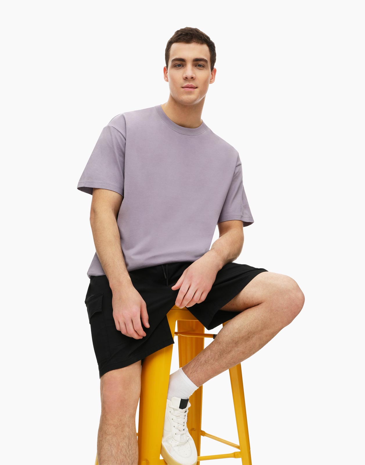 

Футболка мужская Gloria Jeans BKT011515 фиолетовая S, Фиолетовый, BKT011515
