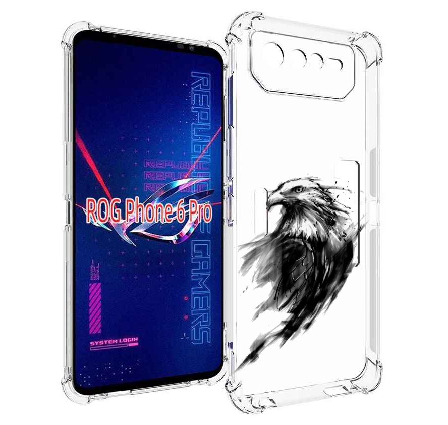 

Чехол MyPads чб птица для Asus ROG Phone 6 Pro, Прозрачный, Tocco