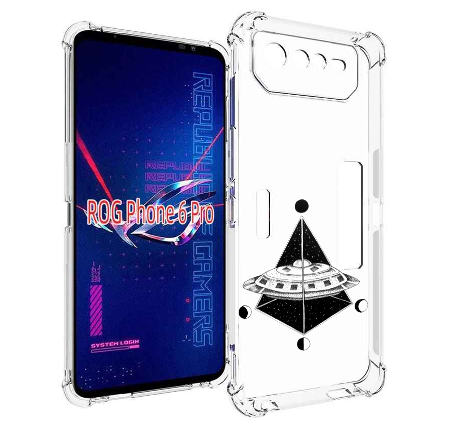 

Чехол MyPads черно белая летающая тарелка для Asus ROG Phone 6 Pro, Прозрачный, Tocco