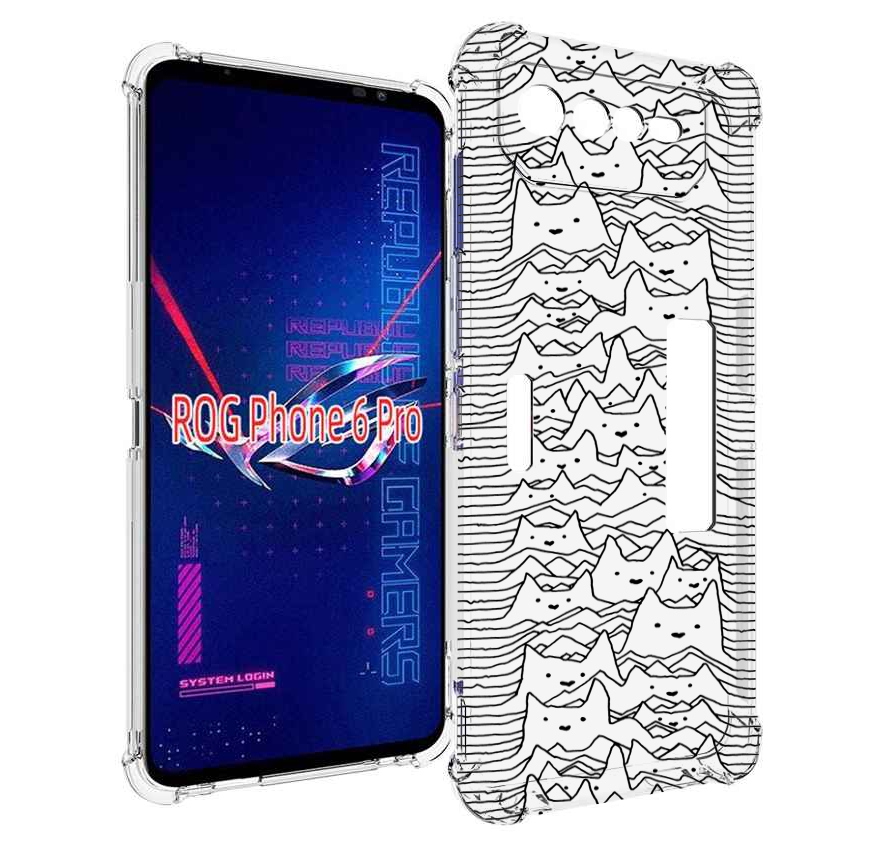 

Чехол MyPads черно белые коты 3D для Asus ROG Phone 6 Pro, Прозрачный, Tocco