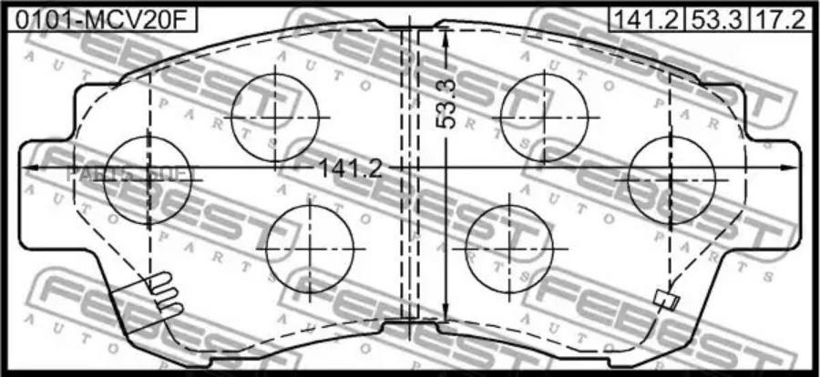 

Тормозные колодки FEBEST передние 0101MCV20F