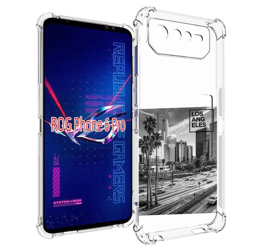 

Чехол MyPads черно белый лос анджелес для Asus ROG Phone 6 Pro, Прозрачный, Tocco