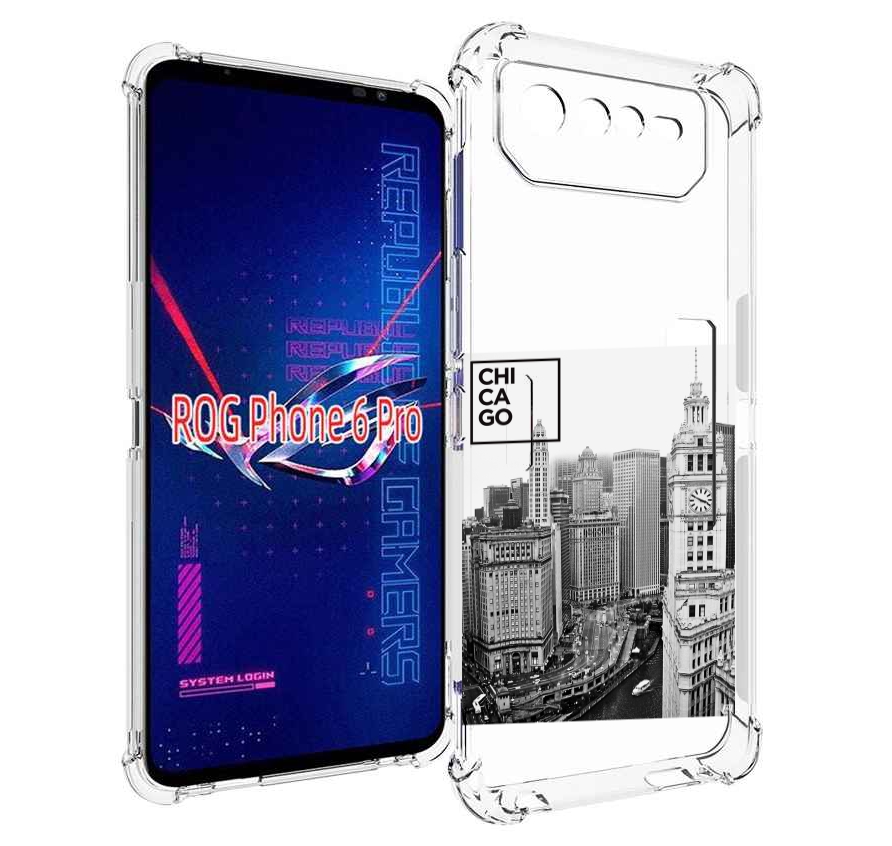 

Чехол MyPads черно белый чикаго для Asus ROG Phone 6 Pro, Прозрачный, Tocco