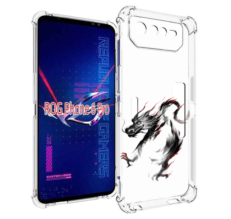 

Чехол MyPads черный дракон для Asus ROG Phone 6 Pro, Прозрачный, Tocco
