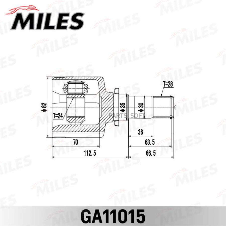 

Шрус Mazda 3 Bk 03-09 Внутр. Лев. Miles GA11015