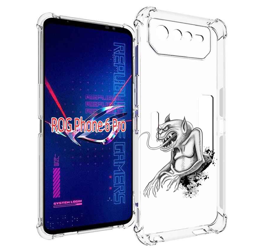 

Чехол MyPads чорт для Asus ROG Phone 6 Pro, Прозрачный, Tocco
