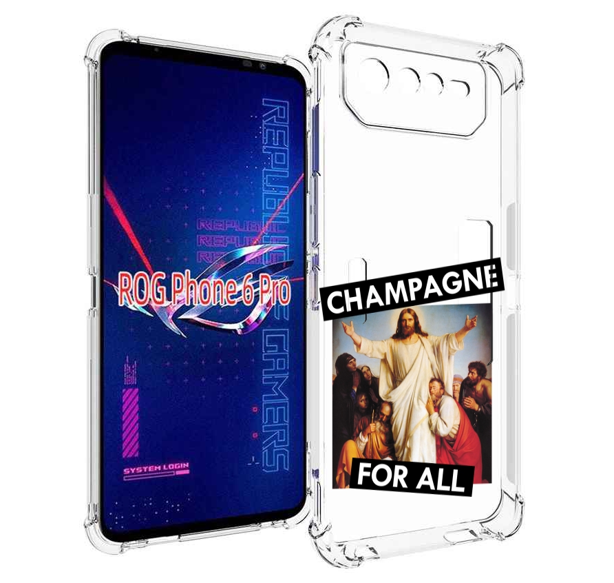 

Чехол MyPads шампанское для Asus ROG Phone 6 Pro, Прозрачный, Tocco