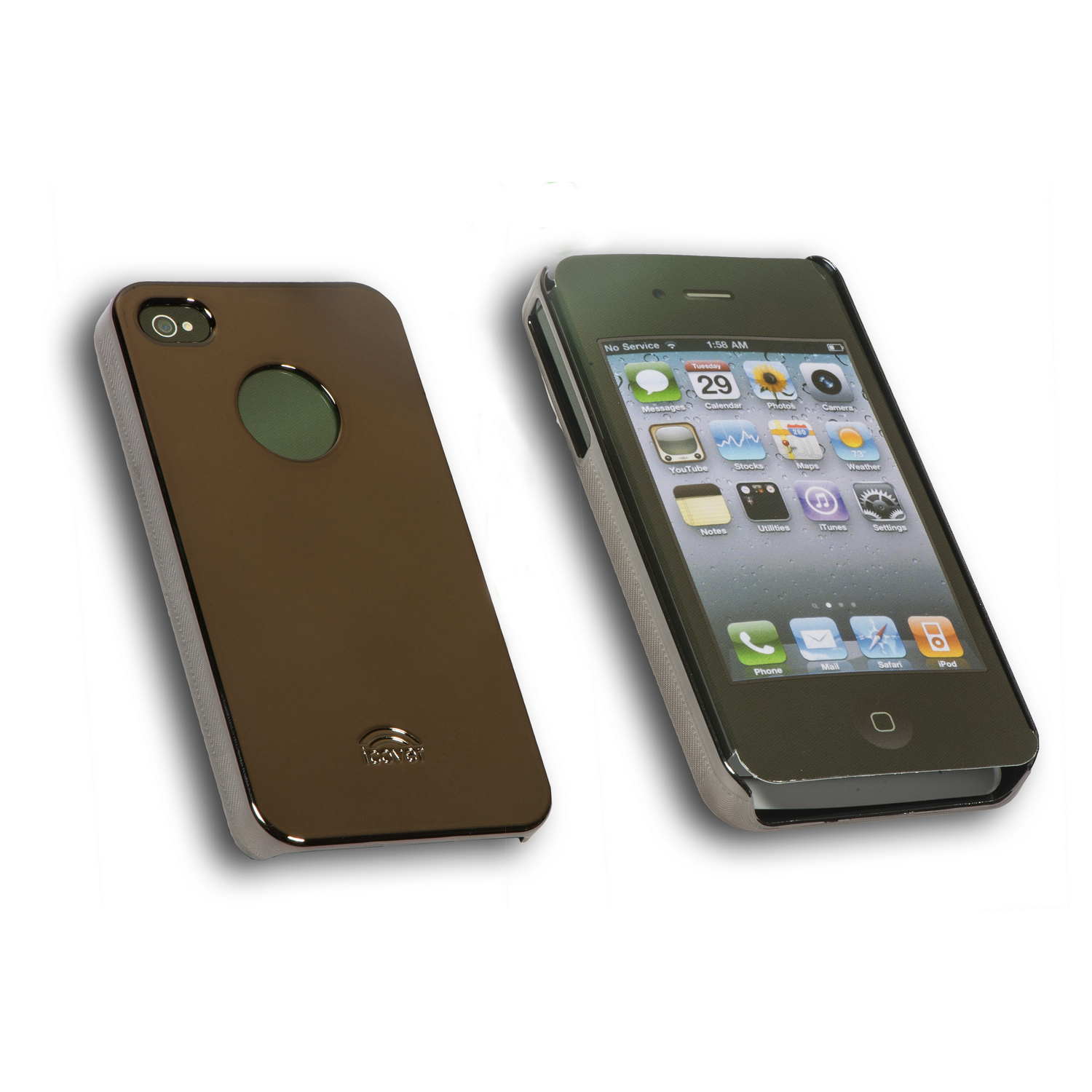 Чехол - панель iCover Mirror Case IP4-MT-DS Apple iPhone 4 /4S,серебристый