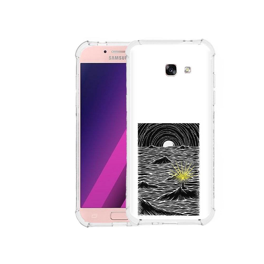 

Чехол MyPads Tocco для Samsung Galaxy A5 маяк в черно белом море (PT51293.578.460), Прозрачный, Tocco